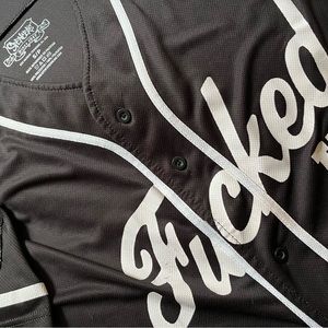 Mens black and white jersey